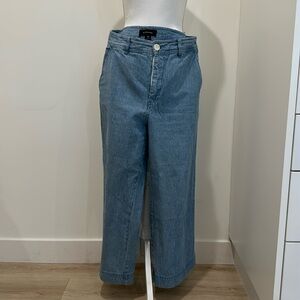 Who what wear wide leg pin stripe jeans